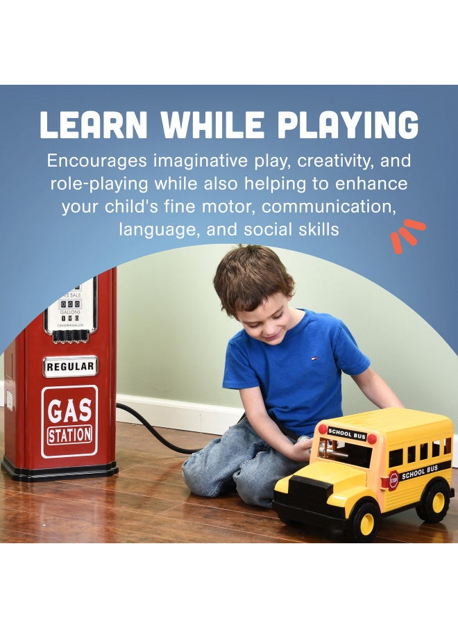 Constructive Playthings Constructive Playthings Gas Station Toy Gas Pump Replica with Nozzle and Hose, Retro Steel, Fun Sound Effects, Pretend Play, Early Learning, Outdoor Toddler Toys for 3 Years Plus, 10 lbs., 1 ct.  - Image 4