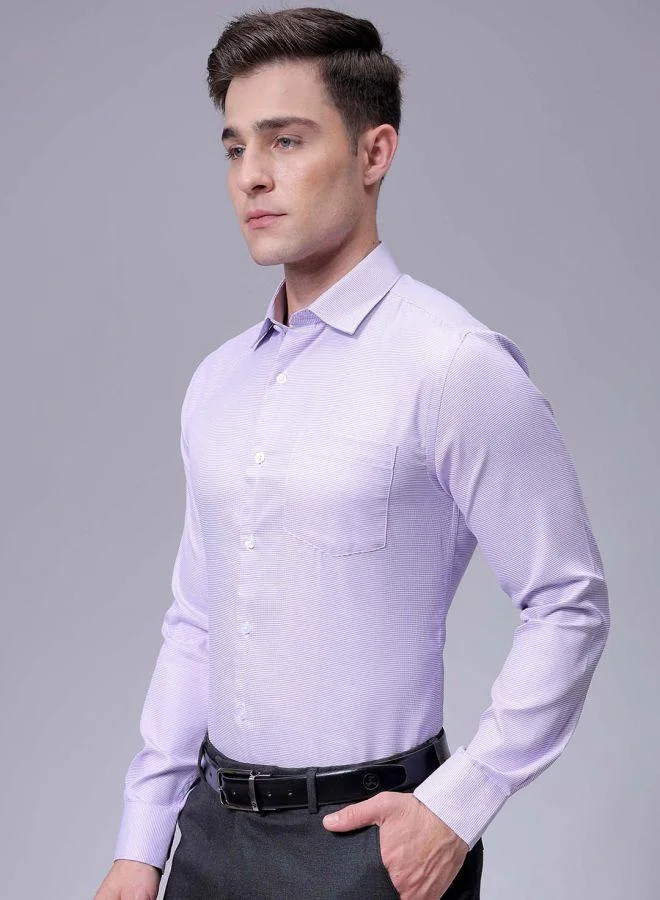 شركة المرآب الهندية Men Slim Fit Solid Full Sleeves Cutaway Collar Formal Shirt