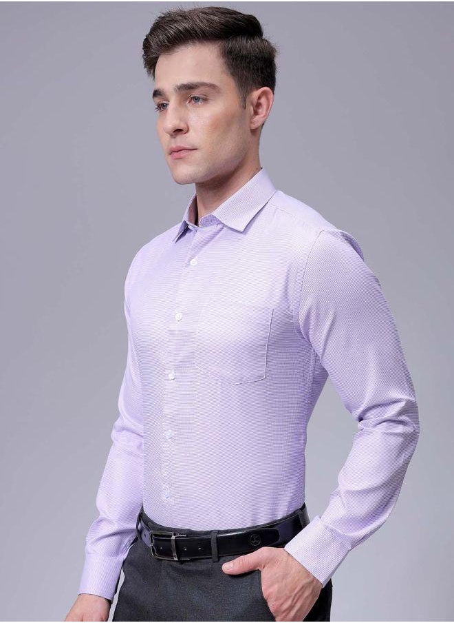 The Indian Garage Co Men Slim Fit Solid Full Sleeves Cutaway Collar Formal Shirt  - Image 4