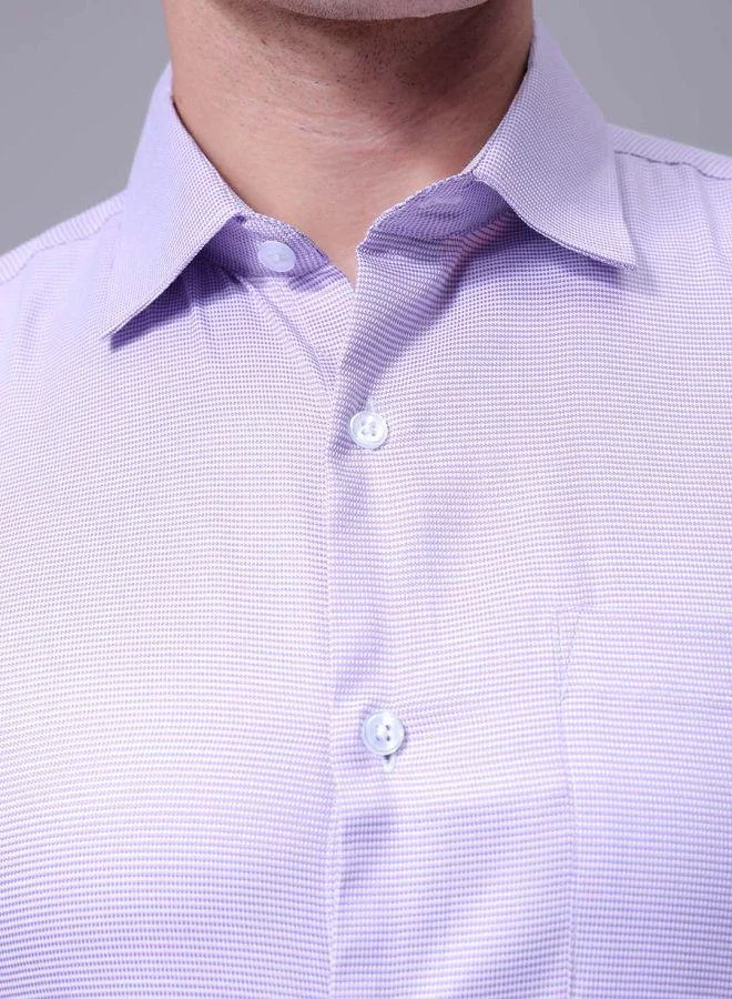 شركة المرآب الهندية Men Slim Fit Solid Full Sleeves Cutaway Collar Formal Shirt