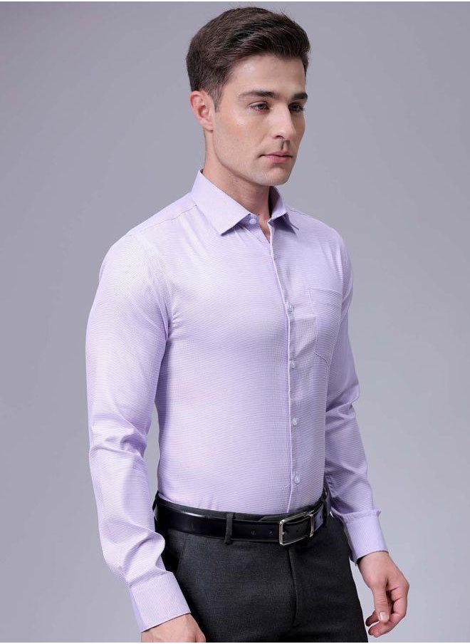 The Indian Garage Co Men Slim Fit Solid Full Sleeves Cutaway Collar Formal Shirt  - Image 5