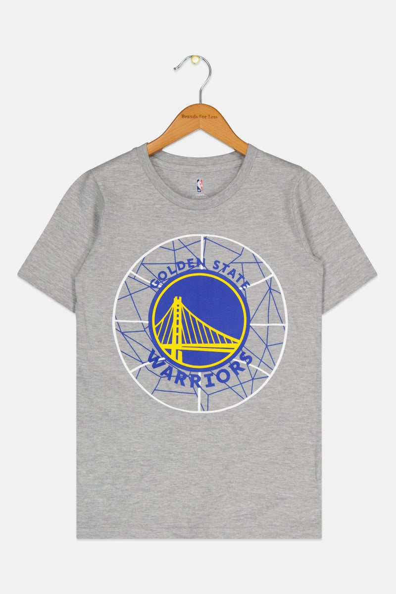 NBA Kids Boy Sportswear Fit Short Sleeve Outdoor T Shirt, Grey - Image 1