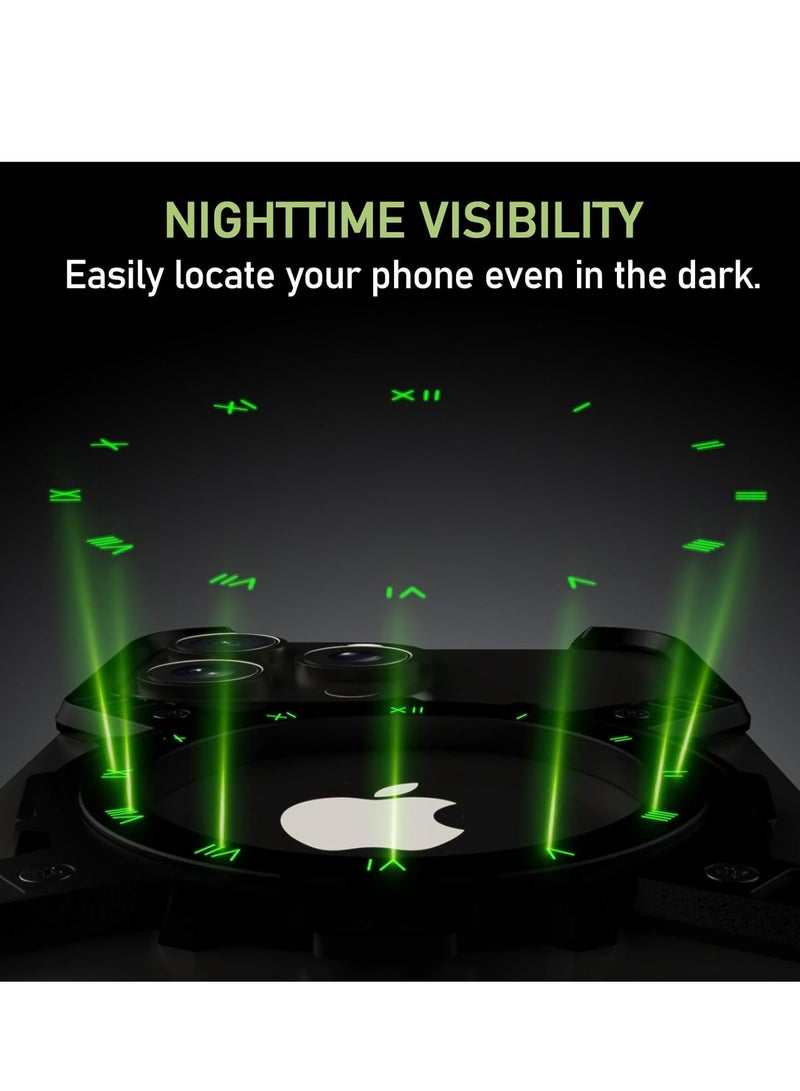 حافظة للآيفون 16 برو ماكس، حافظة تروس ميكانيكية من سبائك الألومنيوم مع حامل دوار 360 درجة، متوافقة مع MagSafe (ذهبي) - Image 2