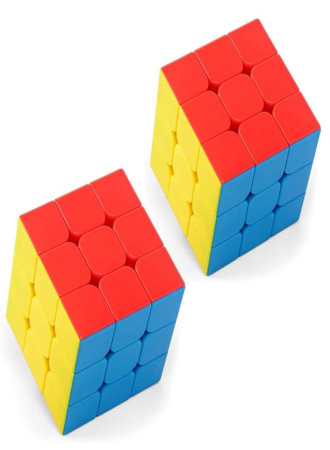 DUL DUL Combo Cube Pack of 2 / 3X3X3 Speed Magic Puzzle Cube Stickerless Smooth Cube (3x3x3) Pack of 2 Cubes - Image 1