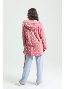 Magic Form 37680 Women's Fleece Pajama Set with Robe-Dried Rose  - Image 4