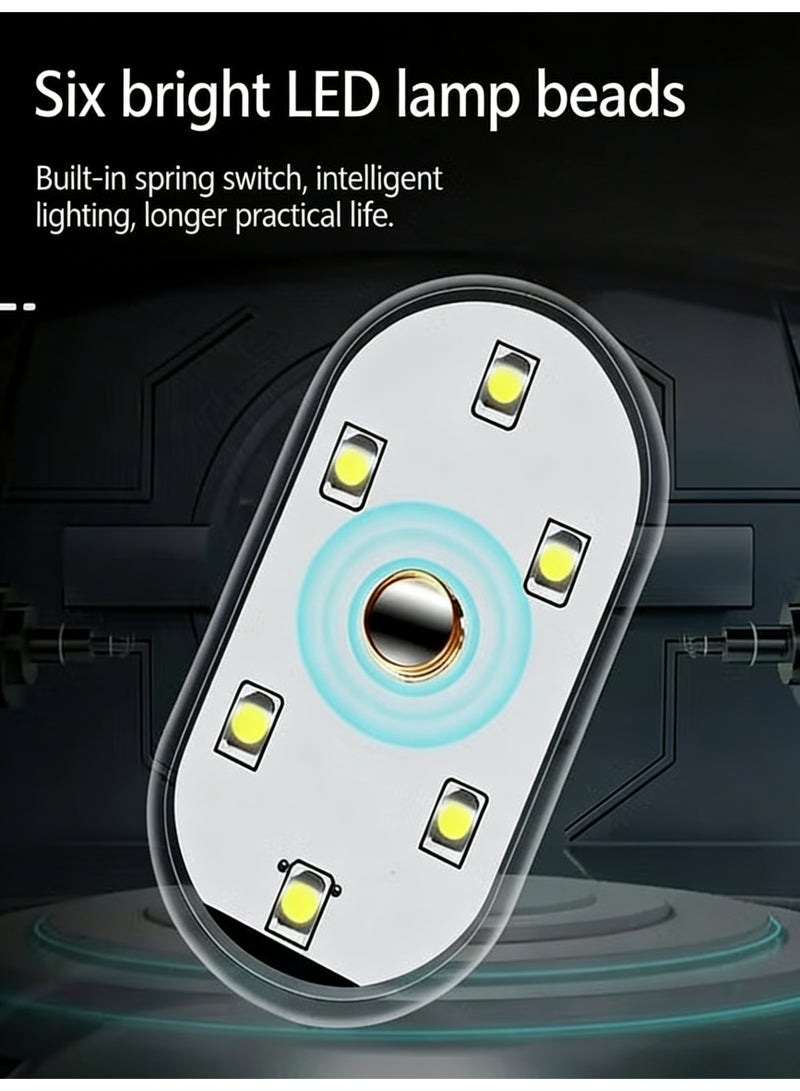 Car Interior Lights Wireless LED - USB Chargeable Ceiling Lamp, Hand Reading Light & Door Light For Night Time Illumination, 2 Packs - Image 4