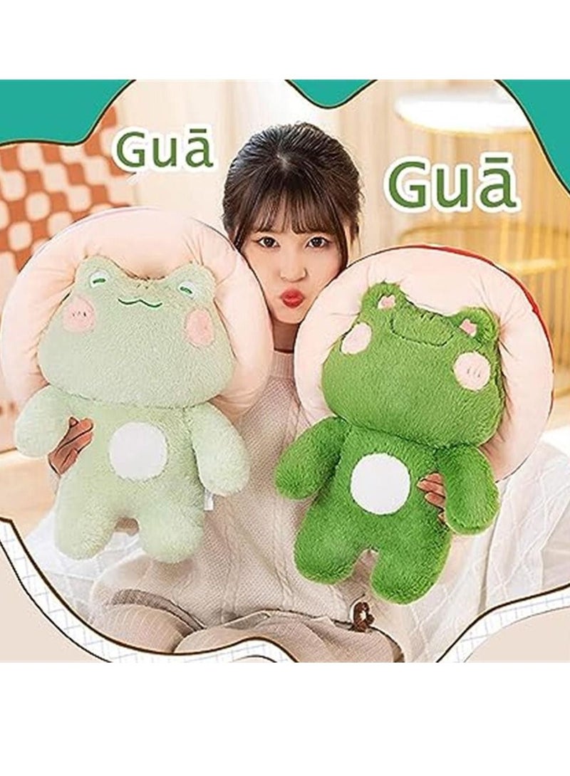 Frog Plushies Toys, 17" Cute Frog Pillow with Mushroom Hat Stuffed Animals, Kawaii Plushies Gift for Kids Girls Birthdays Gift（Light Green Red hat）  - Image 4