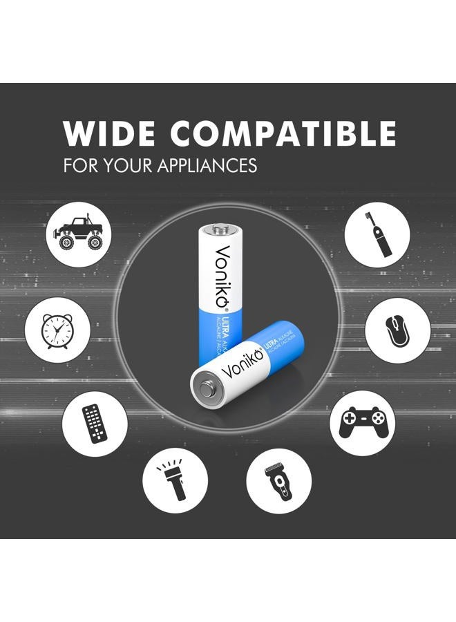 Voniko Premium Grade AA Batteries - (100 Pack) - Alkaline Double A Battery - Ultra Long-Lasting, Leakproof 1.5v Batteries - 10-Year Shelf Life  - Image 4
