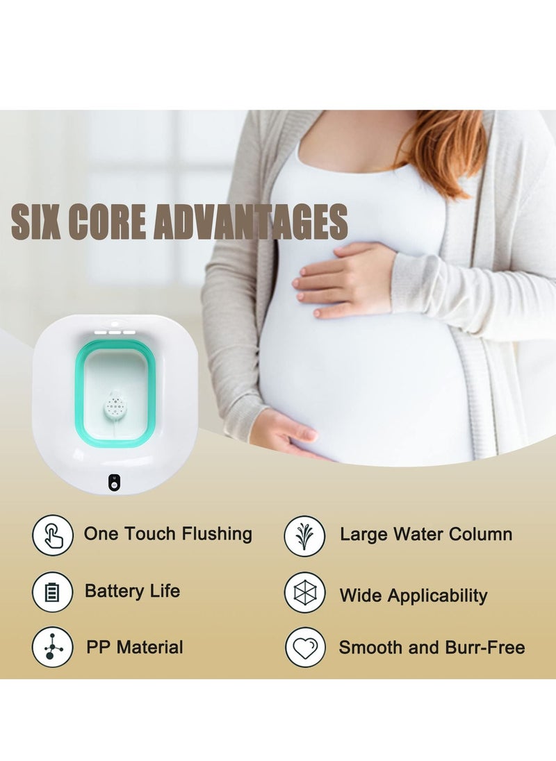XiuWoo - Electric Sitz Bath Foldable Postpartum Care Basin, Sitz Bath Tub for Soothes and Cleanse Hemorrhoids and Perineum Treatment, Suitable for Women, Maternity, Pregnant Women, Elderly (Bubble) - Image 1