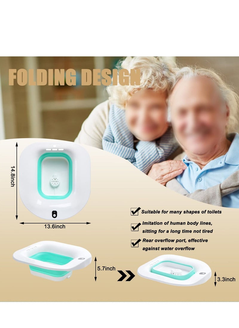 XiuWoo - Electric Sitz Bath Foldable Postpartum Care Basin, Sitz Bath Tub for Soothes and Cleanse Hemorrhoids and Perineum Treatment, Suitable for Women, Maternity, Pregnant Women, Elderly (Bubble) - Image 1
