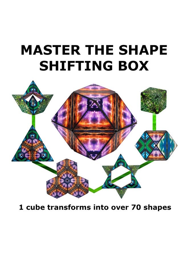 SHASHIBO Shape Shifting Box - Award-Winning, Patented Fidget Cube w/ 36 Rare Earth Magnets - Transforms Into Over 70 Shapes, Download Fun in Motion Toys Mobile App (Original Series - Elements) - Image 2
