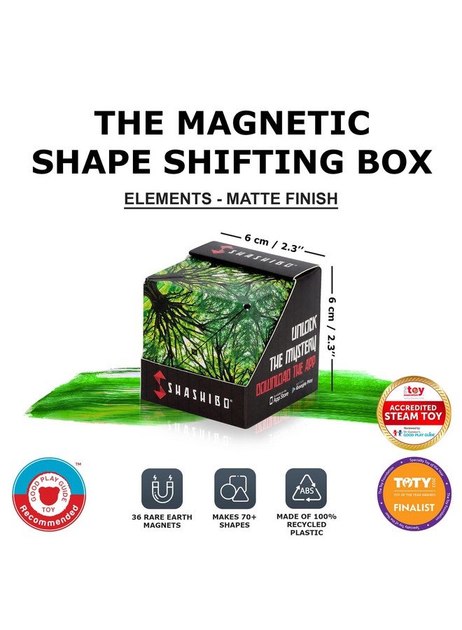 SHASHIBO Shape Shifting Box - Award-Winning, Patented Fidget Cube w/ 36 Rare Earth Magnets - Transforms Into Over 70 Shapes, Download Fun in Motion Toys Mobile App (Original Series - Elements) - Image 1