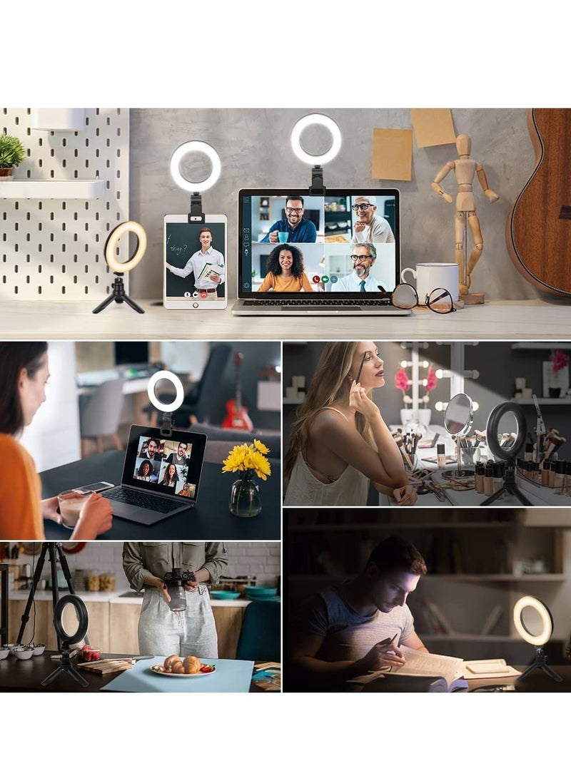 Dimmable LED Ring Light with Tripod and Phone Holder for Live Streaming and Video Creation, Perfect for Makeup and Photography with 3 Light Modes and 10 Brightness Levels - Image 2