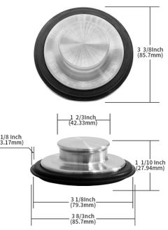 Excefore Kitchen Sink Strainer Stopper Kit, Anti Clogging Garbage Disposal Stopper, 4.5 Inch Stainless Steel Sink Drain Strainer - Sink Plug for Standard 3-1/2 Inch Kitchen Sinks 2 PCS  - Image 5
