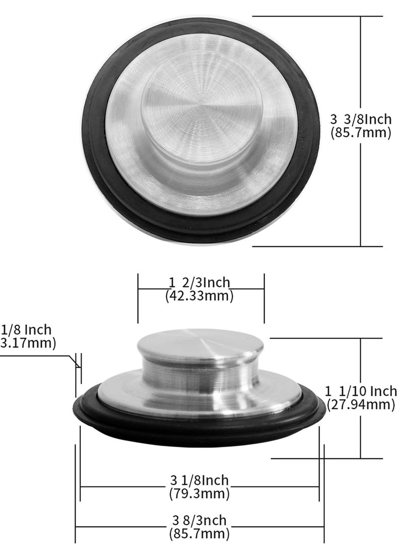 Excefore Kitchen Sink Strainer Stopper Kit, Anti Clogging Garbage Disposal Stopper, 4.5 Inch Stainless Steel Sink Drain Strainer - Sink Plug for Standard 3-1/2 Inch Kitchen Sinks 2 PCS  - Image 5