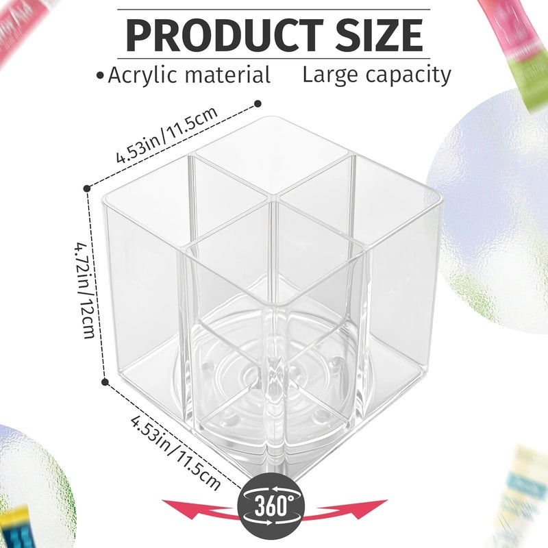 HALAGAS Drink Packet Organizer For Powdered Drink Mix,Powder Packet,Water Packet,Water Flavor Packet,Lazy Susan Organizer for Drink Mix Rotating Holder for Drink Mix Necessities（Square） - Image 2