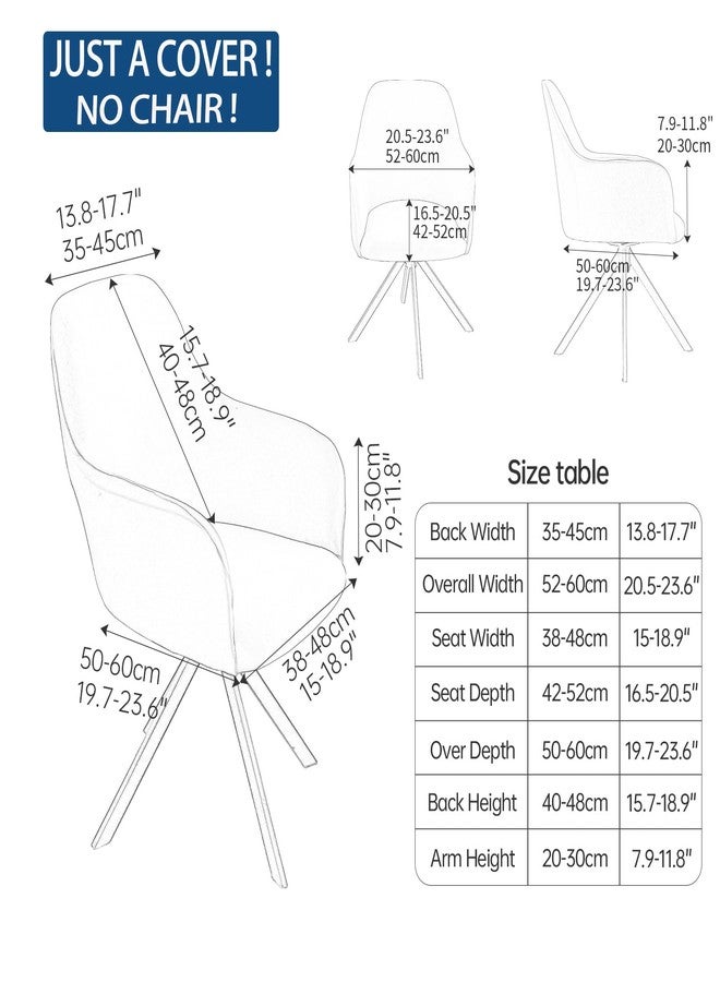 Iauddy Swivel Armchair Accent Dining Chair Cover for Office, Stretch Mid-Back Office Desk Chair Sliopcover Leisure Arm Chair Protector with arms for Living Room - Image 2