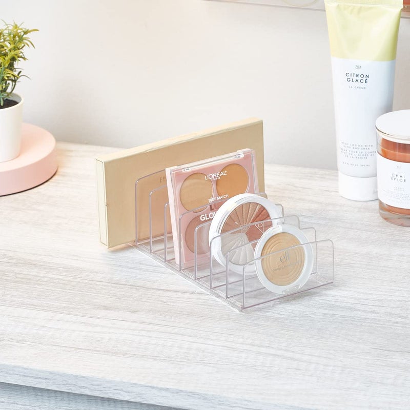 InterDesign iDesign BPA-Free Plastic Divided Makeup Palette Cosmetic Organizer, The Clarity Collection - 9.25" x 3.86" x 3.2", Clear - Image 4