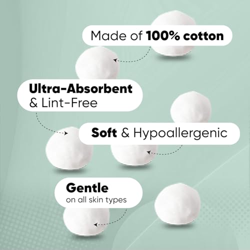 Vega Cotton Balls for Soft & Absorbent for Makeup, Nail Polish Removal, Skincare, Baby Care, First Aid, Soft Cotton Balls, 100% Pure Soft Premium Cotton Balls (50 Pcs, CB-01) - Image 3