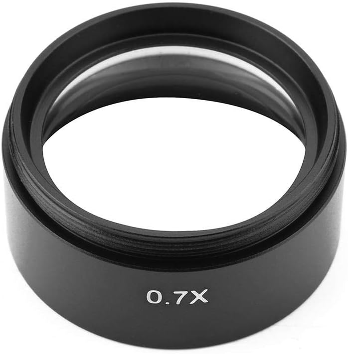 Thincol 0.7X Auxiliary Stereo Microscope Objective Lens, 48mm Mounting, Easy to Attach, Black, LED Light, Metal, Industry Video Microscope Accessory - Image 5