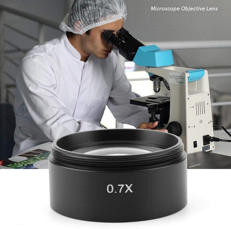 Thincol 0.7X Auxiliary Stereo Microscope Objective Lens, 48mm Mounting, Easy to Attach, Black, LED Light, Metal, Industry Video Microscope Accessory - Image 2