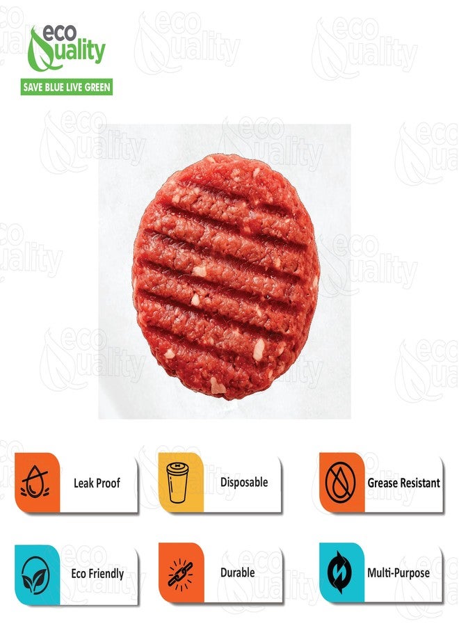 EcoQuality [1000 PACK] Dry Wax Burger Patty Liner Paper 5.5 x 5.5 Inches - Square Patty Papers, Hamburger Patty Papers, Cookies and more! - Image 2