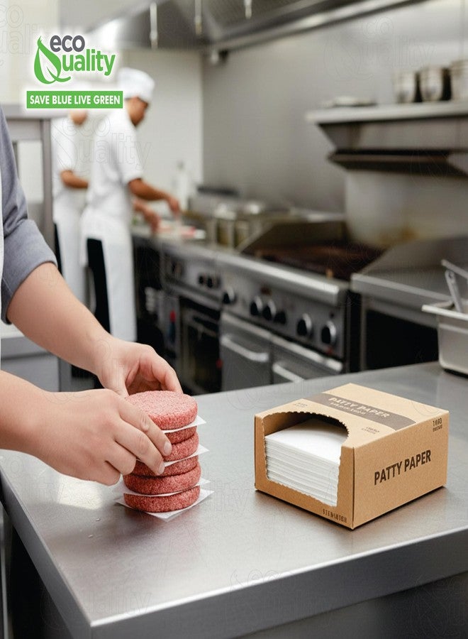 EcoQuality [1000 PACK] Dry Wax Burger Patty Liner Paper 5.5 x 5.5 Inches - Square Patty Papers, Hamburger Patty Papers, Cookies and more! - Image 5