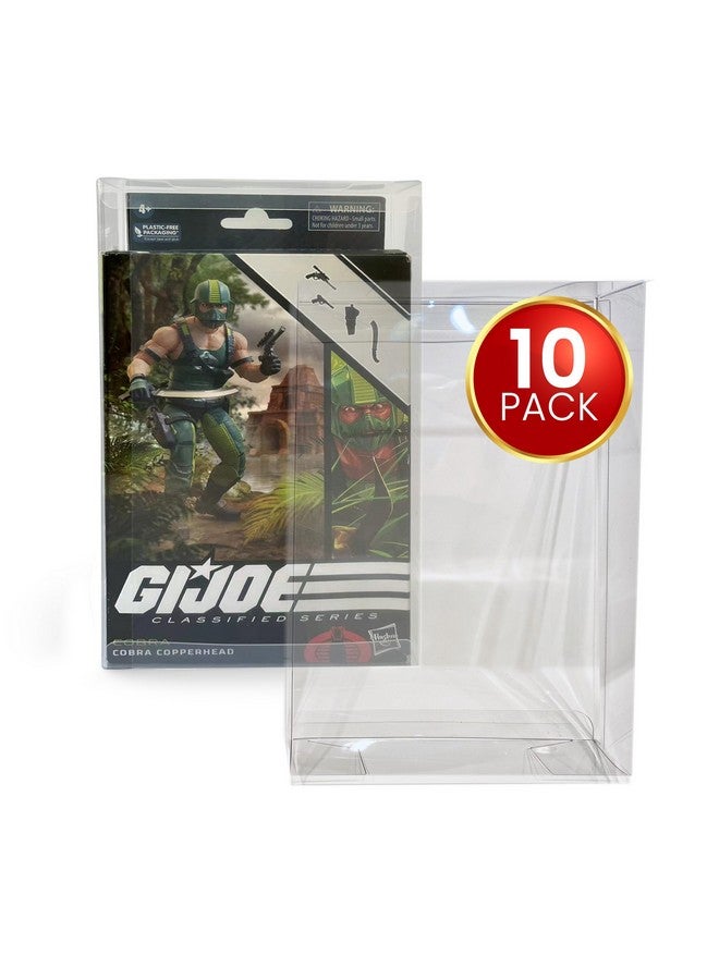 EVORETRO Action Figure Display Case For Gi Joe Classified Series 6 In Figures, Windowless Box Packaging - 10-Pack 0.40 Mm Thick, Clear, Scratch Resistant, Stackable Pet Plastic Protective Case - Image 1