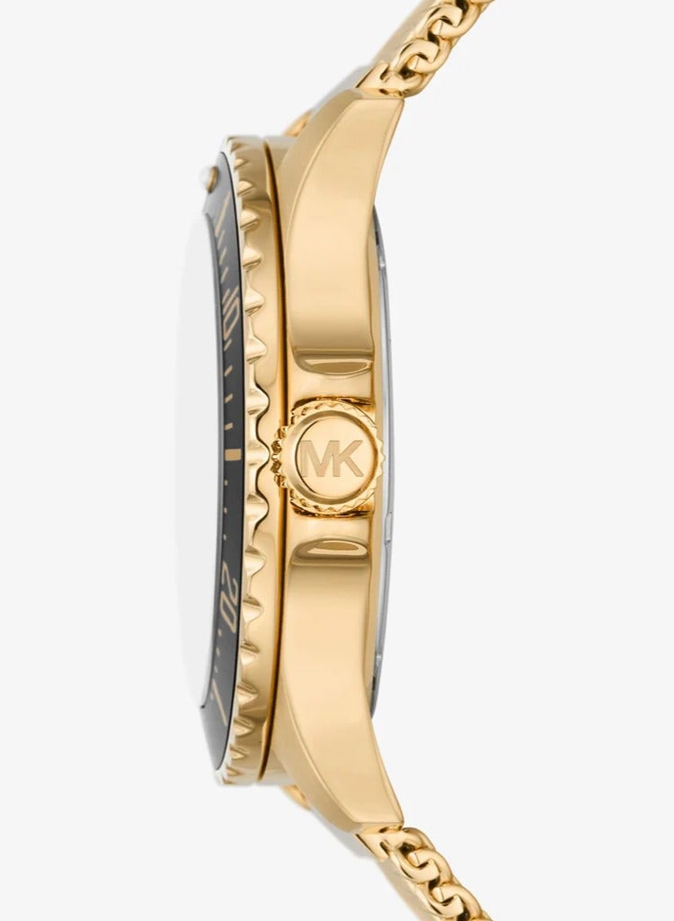 ام كي ساعة إيفرست كرونوغراف بقرص ذهبي وحزام شبكي ذهبي للرجال - MK9083 - Image 3