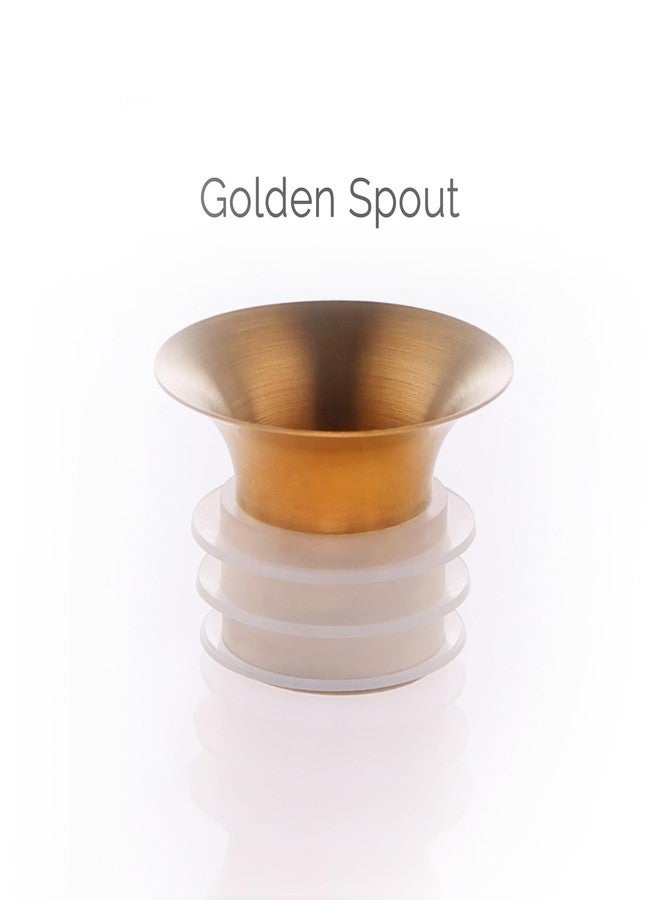 MAYU Golden Pouring Spout - Elegant Gold Spout for the Swirl Pitcher Carafe - Stainless Steel with a Grade A Silicone Seal - Image 2