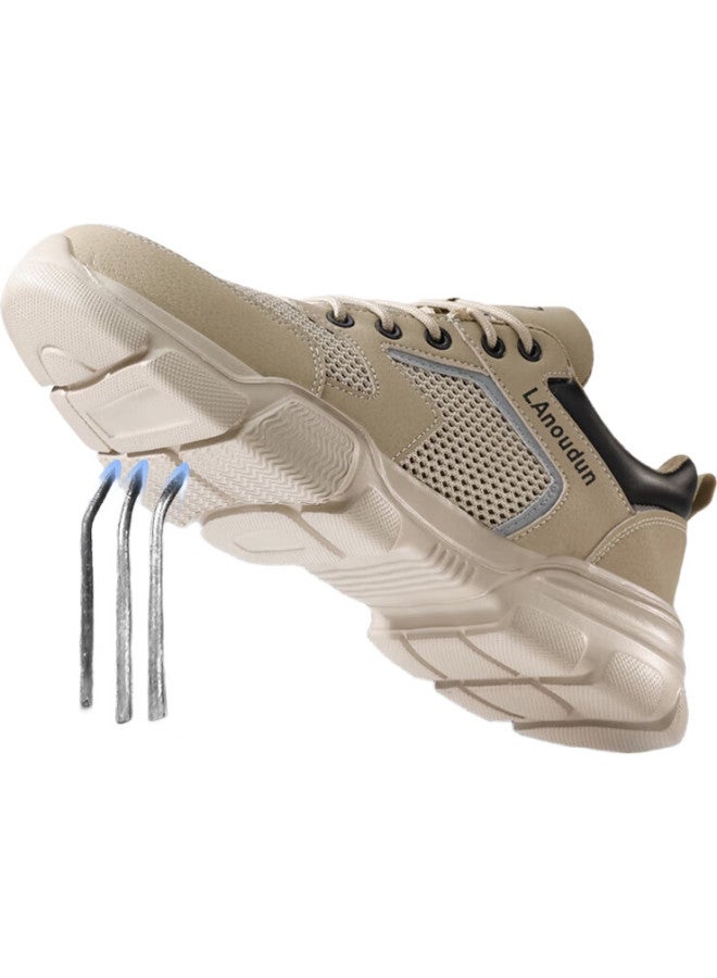 Blue Gull Shield Blue Seagull Shield Labor Protection Shoes Men Steel Toe Anti-Smashing Anti-Stabbing Ultra-Light Anti-Odor Breathable Safety Work Soft Bottom Functional Shoes D232 45 - Image 3