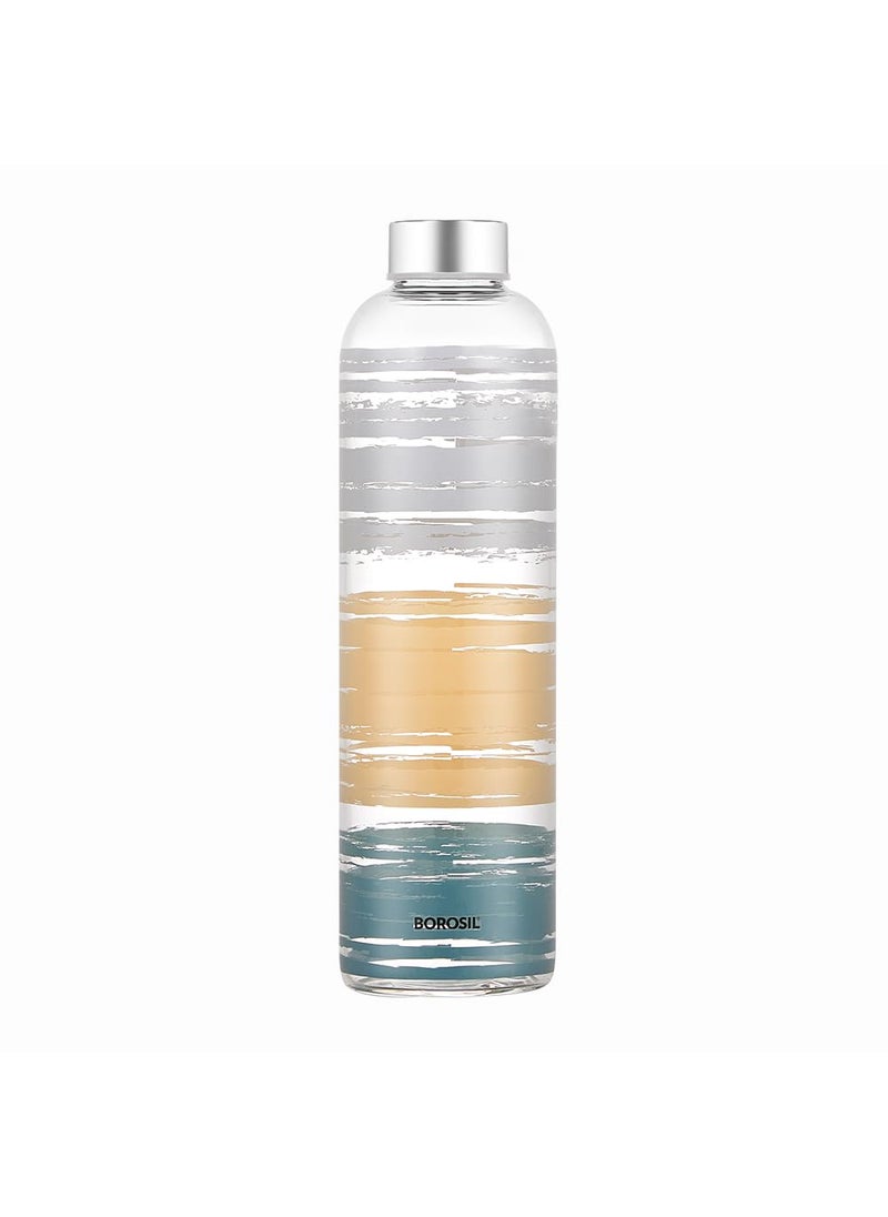 BOROSIL Borosil Artisan Series Glance 1000 ml Narrow Mouth Glass Bottle with Metal Lid  100 Borosilicate Fridge Safe Leakproof Easy to Carry  Store Water Lassi Juice Smoothies  Dishwasher Safe  - Image 3