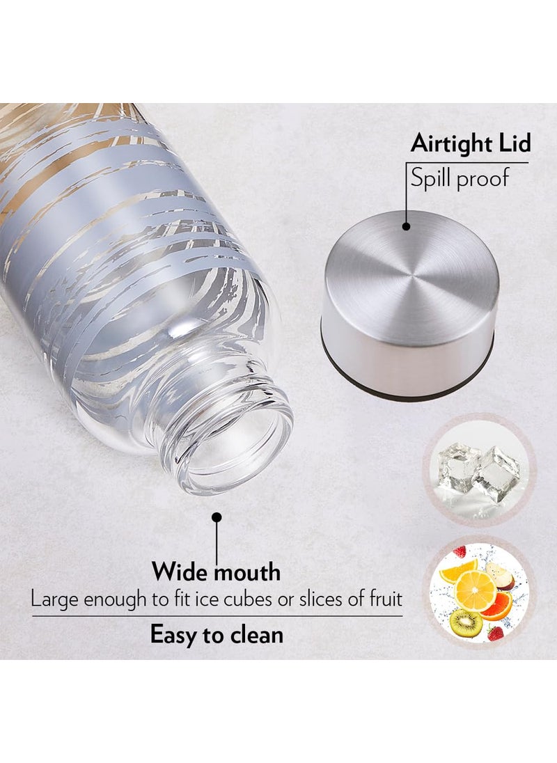BOROSIL Borosil Artisan Series Glance 1000 ml Narrow Mouth Glass Bottle with Metal Lid  100 Borosilicate Fridge Safe Leakproof Easy to Carry  Store Water Lassi Juice Smoothies  Dishwasher Safe  - Image 5