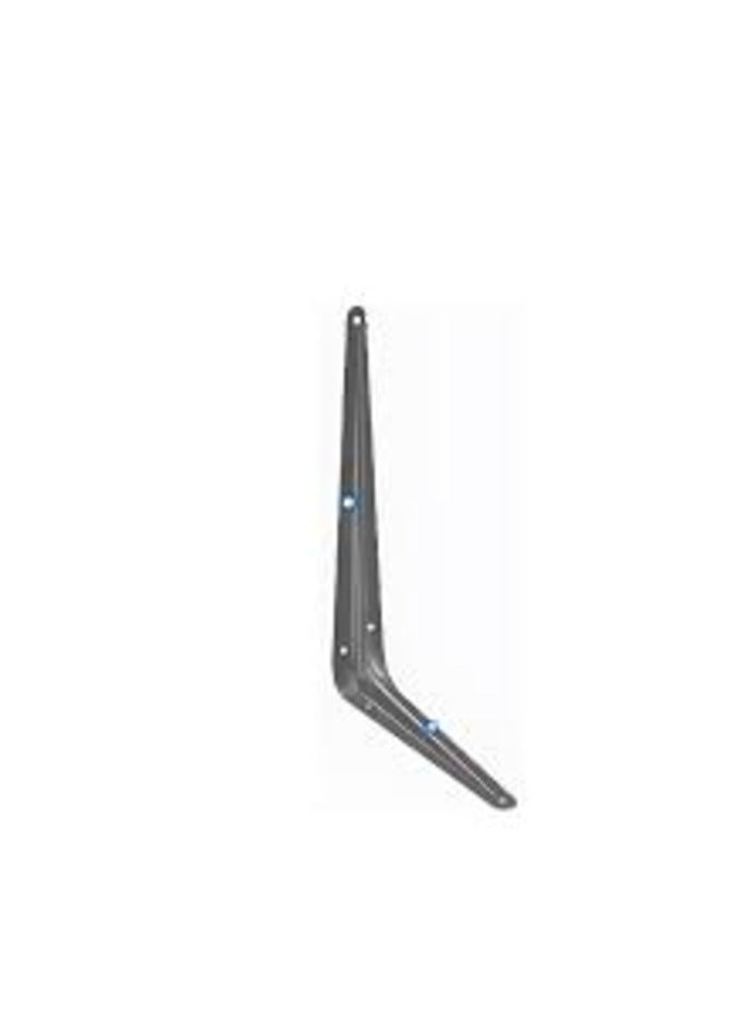 KNP KNP Grey light duty shelf brackets 10x12 INCH are designed in a stylish tripod format offering both stability and aesthetic appeal for supporting shelves.  - Image 1