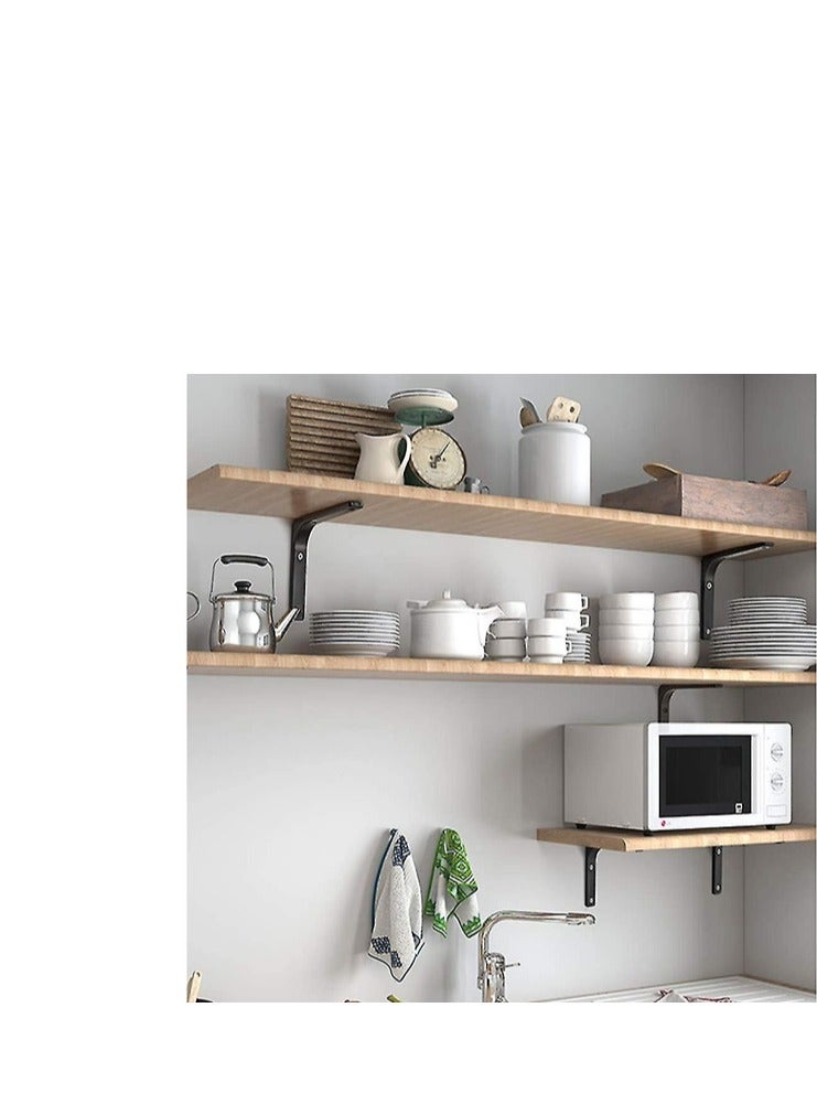 KNP KNP Grey light duty shelf brackets 10x12 INCH are designed in a stylish tripod format offering both stability and aesthetic appeal for supporting shelves.  - Image 2