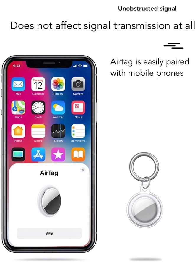 Rock Pow حافظة شفافة واقية لحامل جهاز التعقب Airtags - Image 4