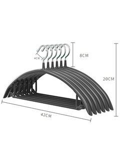 TYCOM Non Slip Hangers Suit Hangers 5 Pack Clothes Hangers with No Shoulder Bump Design for Coats Jackets Pants Dress Clothe Black 5 Piece.  - Image 2