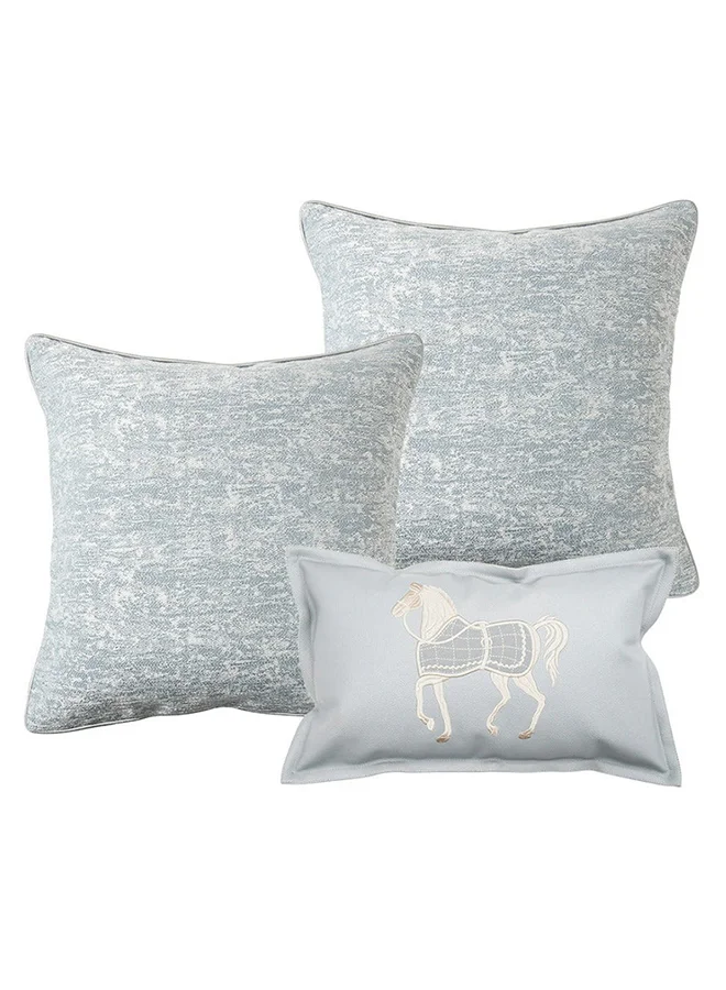 KNOT HOME Cushion Set (With Filler) Lila Bundle Pillow Knot Home Cover Case with Fillers for Modern Sofa Contemporary Living Room Bedroom and Office Soft Filling Washable