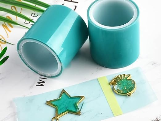 Generic Prabhas Designs UV Green Craft Tapes, Seamless Sticky Paper Tape, Traceless Adhesive Tape for Hollow Frame Bezels, Epoxy Resin DIY Craft,  - Image 5