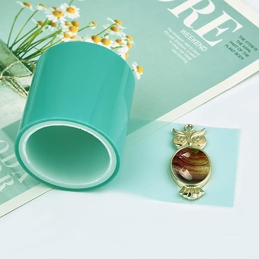 Generic Prabhas Designs UV Green Craft Tapes, Seamless Sticky Paper Tape, Traceless Adhesive Tape for Hollow Frame Bezels, Epoxy Resin DIY Craft,  - Image 4