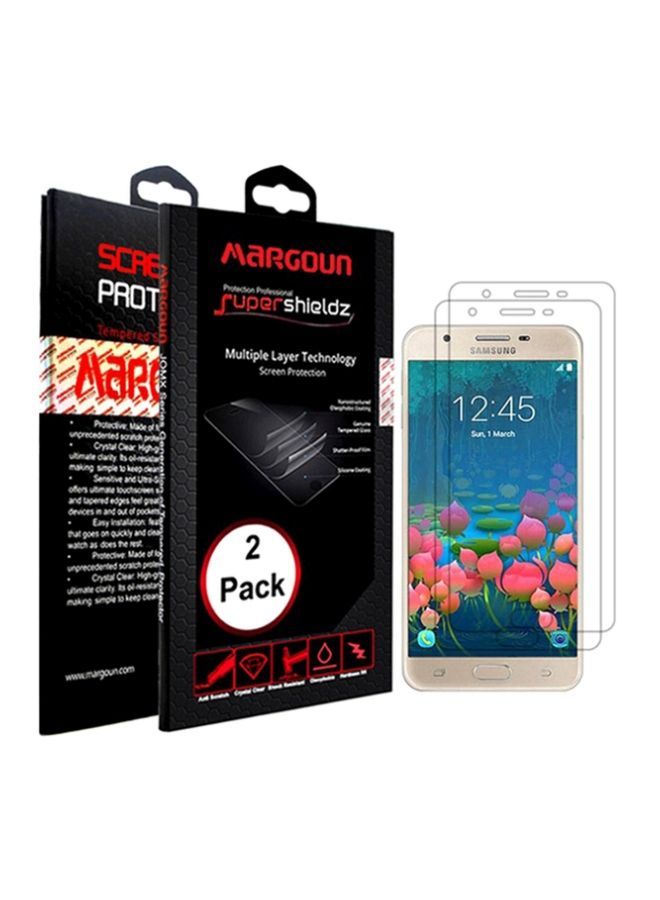 NIBEMINENT Pack Of 2 5D Tempered Glass Screen Protector For Samsung J5 Prime Clear - Image 2