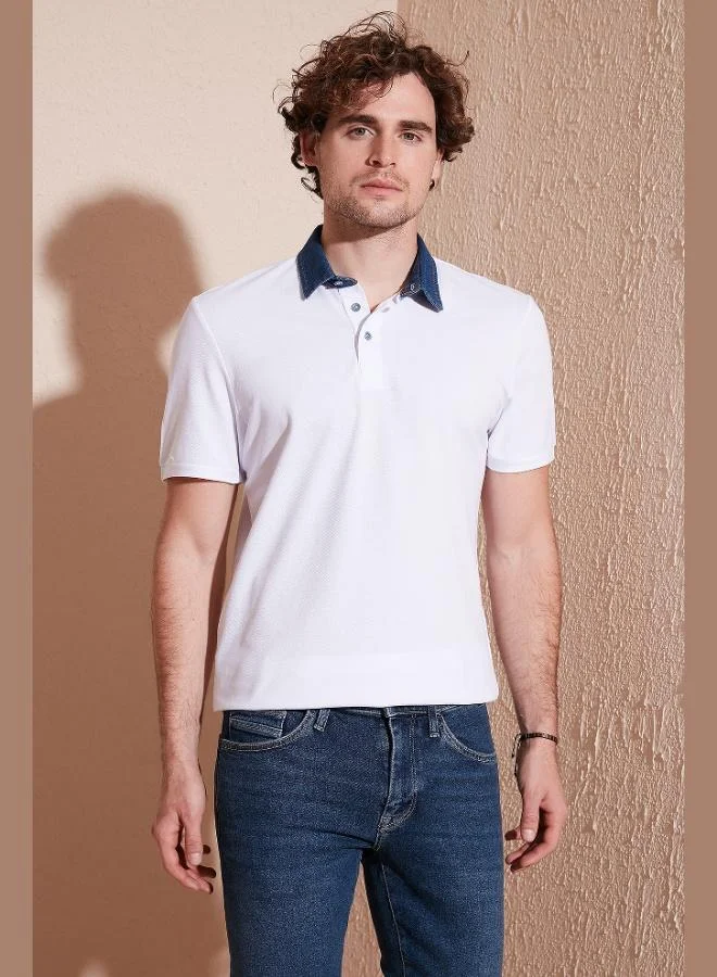 Buratti 100% Cotton Buttoned Regular Fit Polo Collar T Shirt Men's POLO COLLAR T SHIRT 5902134