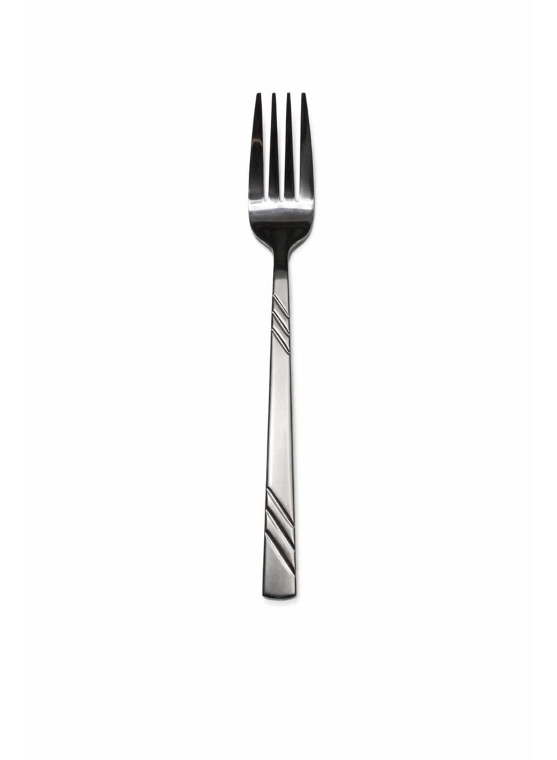 Stainless Steel Dinner Forks Set Of 6, 20 Cm Length, Mirror Polish Silver Forks With Engraved Handle, Rust Resistant Cutlery For Home Kitchen And Restaurant Use (Dinner Fork) - Image 1