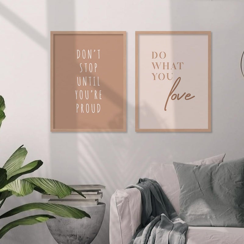 KOTART kotart wood Quotes Frames for Wall Decor Motivational Photo Frame for Wall Decoration Quotes Wall Poster with Frame for Room and Office Set of 6 10X13 INCH A Rectangular Golden  - Image 4