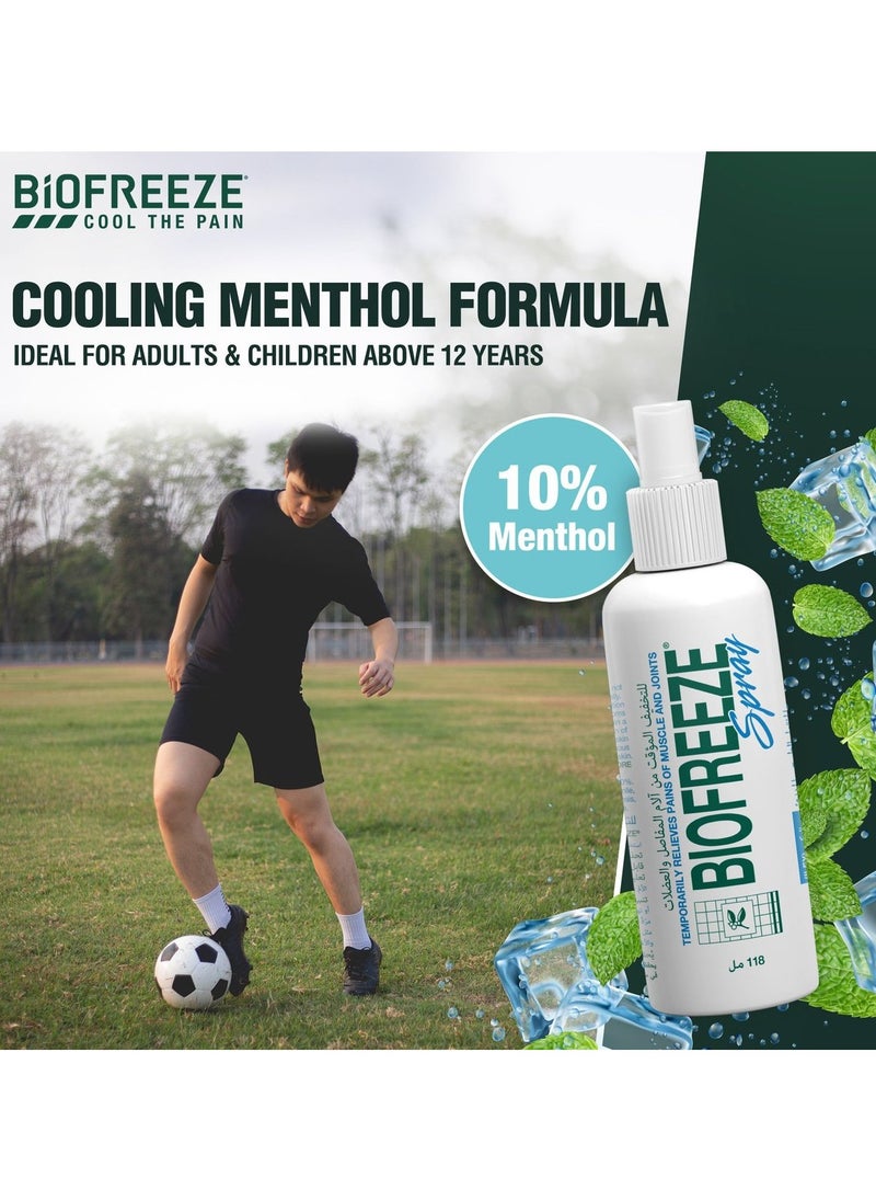 Biofreeze Pain Relief Spray 118 ML  - Image 4