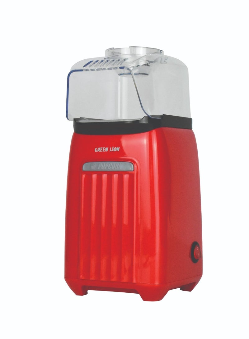 GREEN LION PopJoy Pop Corn Maker with 270 ML Capacity & Measurement cup included / It works with hot air, oil is not required / Quick and easy operation- Red - Image 1