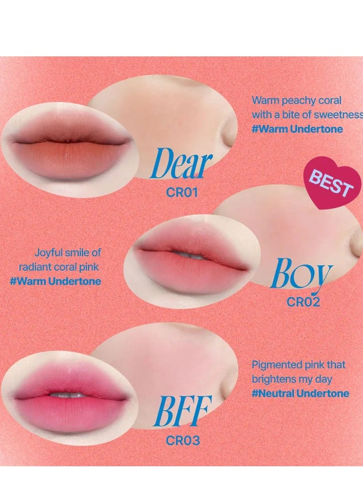 FWEE Lip & Cheek Blurry Pudding Pot CR01 Dear 5g and Fwee Fingerlike Silicone Lip Brush - Image 2