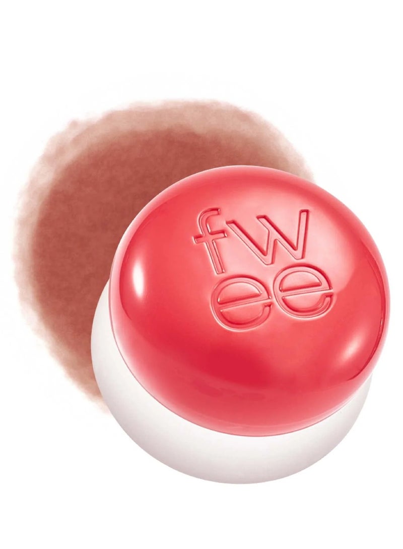 FWEE Lip & Cheek Blurry Pudding Pot CR01 Dear 5g and Fwee Fingerlike Silicone Lip Brush - Image 3
