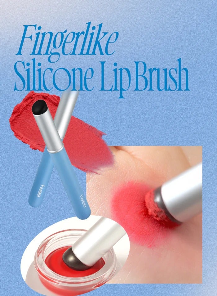 FWEE Lip & Cheek Blurry Pudding Pot CR01 Dear 5g and Fwee Fingerlike Silicone Lip Brush - Image 4