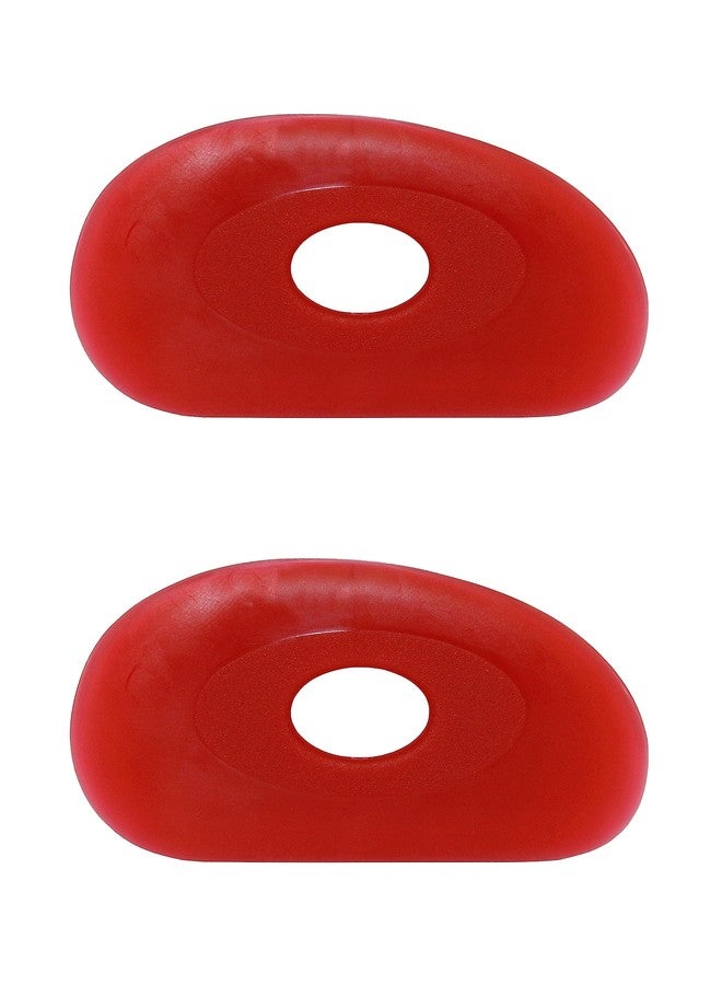 Creative Hobbies Red Soft Silicone Pottery - Pack of 2 | Ultra-Soft Ceramic Sculpting Tool for Smooth Finishing and Removing Finger Marks | Essential Tool for Potters (Shape 0) - Image 1
